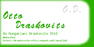 otto draskovits business card