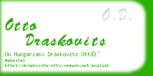 otto draskovits business card